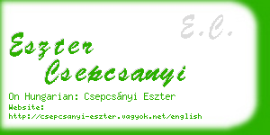 eszter csepcsanyi business card